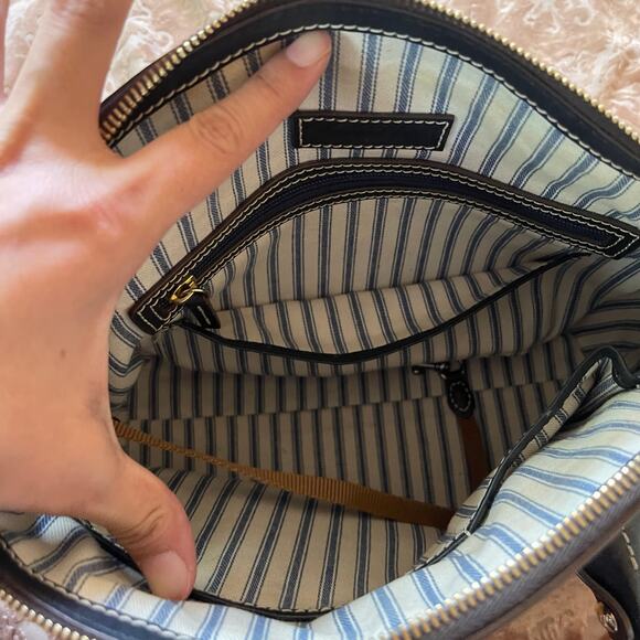 Dooney and‎ Burke beacon woven leather satchel - Picture 7 of 7